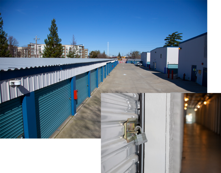 View of storage containers